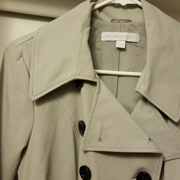 New York & Company Jackets & Blazers - New York & Company Light Gray Trench Coat